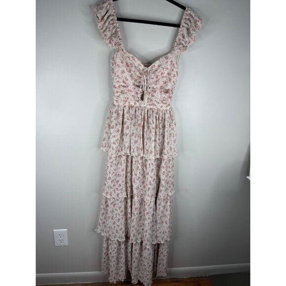 NWT ASTR the Label Emmeline Dress Pink Floral Maxi Size S Small - Picture 7 of 10